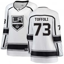 Women's Los Angeles Kings #73 Tyler Toffoli Authentic White Away Fanatics Branded Breakaway NHL Jersey