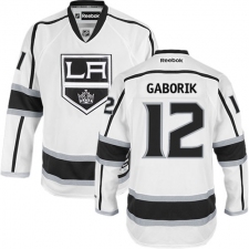 Men's Reebok Los Angeles Kings #12 Marian Gaborik Authentic White Away NHL Jersey