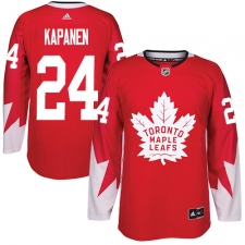 Men's Adidas Toronto Maple Leafs #24 Kasperi Kapanen Authentic Red Alternate NHL Jersey