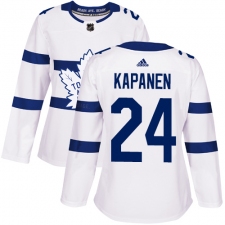 Women's Adidas Toronto Maple Leafs #24 Kasperi Kapanen Authentic White 2018 Stadium Series NHL Jersey