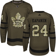 Youth Adidas Toronto Maple Leafs #24 Kasperi Kapanen Authentic Green Salute to Service NHL Jersey