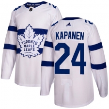 Youth Adidas Toronto Maple Leafs #24 Kasperi Kapanen Authentic White 2018 Stadium Series NHL Jersey