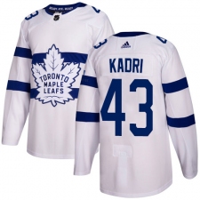 Men's Adidas Toronto Maple Leafs #43 Nazem Kadri Authentic White 2018 Stadium Series NHL Jersey