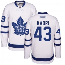 Men's Reebok Toronto Maple Leafs #43 Nazem Kadri Authentic White Away NHL Jersey