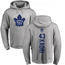NHL Adidas Toronto Maple Leafs #43 Nazem Kadri Ash Backer Pullover Hoodie