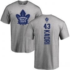 NHL Adidas Toronto Maple Leafs #43 Nazem Kadri Ash Backer T-Shirt