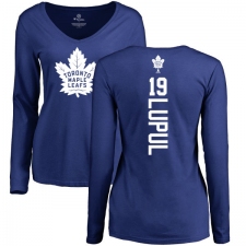 NHL Women's Adidas Toronto Maple Leafs #19 Joffrey Lupul Royal Blue Backer Long Sleeve T-Shirt