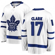 Men's Toronto Maple Leafs #17 Wendel Clark Fanatics Branded White Away Breakaway NHL Jersey