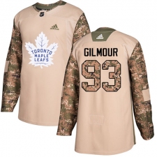 Men's Adidas Toronto Maple Leafs #93 Doug Gilmour Authentic Camo Veterans Day Practice NHL Jersey