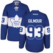 Men's Reebok Toronto Maple Leafs #93 Doug Gilmour Premier Royal Blue 2017 Centennial Classic NHL Jersey