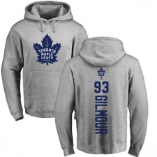 NHL Adidas Toronto Maple Leafs #93 Doug Gilmour Ash Backer Pullover Hoodie