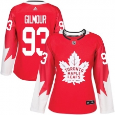 Women's Adidas Toronto Maple Leafs #93 Doug Gilmour Authentic Red Alternate NHL Jersey