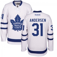 Men's Reebok Toronto Maple Leafs #31 Frederik Andersen Authentic White Away NHL Jersey