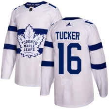 Men's Adidas Toronto Maple Leafs #16 Darcy Tucker Authentic White 2018 Stadium Series NHL Jersey