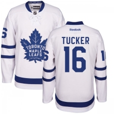 Men's Reebok Toronto Maple Leafs #16 Darcy Tucker Authentic White Away NHL Jersey