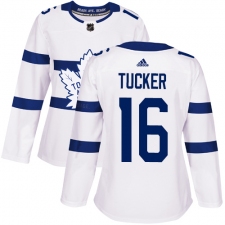 Women's Adidas Toronto Maple Leafs #16 Darcy Tucker Authentic White 2018 Stadium Series NHL Jersey
