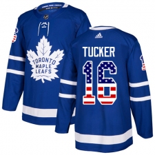Youth Adidas Toronto Maple Leafs #16 Darcy Tucker Authentic Royal Blue USA Flag Fashion NHL Jersey