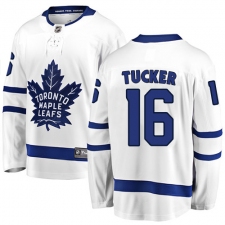 Youth Toronto Maple Leafs #16 Darcy Tucker Fanatics Branded White Away Breakaway NHL Jersey