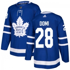 Youth Adidas Toronto Maple Leafs #28 Tie Domi Authentic Royal Blue Home NHL Jersey