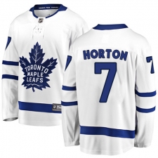 Youth Toronto Maple Leafs #7 Tim Horton Fanatics Branded White Away Breakaway NHL Jersey