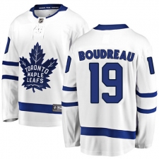 Men's Toronto Maple Leafs #19 Bruce Boudreau Fanatics Branded White Away Breakaway NHL Jersey