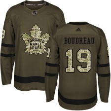 Youth Adidas Toronto Maple Leafs #19 Bruce Boudreau Authentic Green Salute to Service NHL Jersey