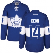 Men's Reebok Toronto Maple Leafs #14 Dave Keon Authentic Royal Blue 2017 Centennial Classic NHL Jersey