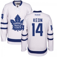 Men's Reebok Toronto Maple Leafs #14 Dave Keon Authentic White Away NHL Jersey