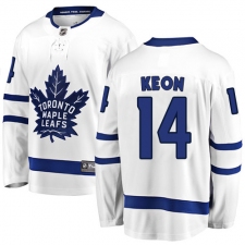 Men's Toronto Maple Leafs #14 Dave Keon Fanatics Branded White Away Breakaway NHL Jersey