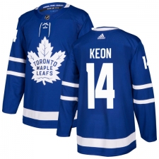 Youth Adidas Toronto Maple Leafs #14 Dave Keon Authentic Royal Blue Home NHL Jersey