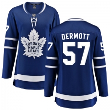 Women's Toronto Maple Leafs #57 Travis Dermott Fanatics Branded Royal Blue Home Breakaway NHL Jersey