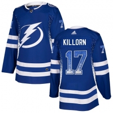 Men's Adidas Tampa Bay Lightning #17 Alex Killorn Authentic Blue Drift Fashion NHL Jersey