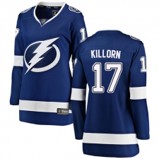 Women's Tampa Bay Lightning #17 Alex Killorn Fanatics Branded Royal Blue Home Breakaway NHL Jersey