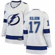 Women's Tampa Bay Lightning #17 Alex Killorn Fanatics Branded White Away Breakaway NHL Jersey