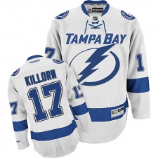 Youth Reebok Tampa Bay Lightning #17 Alex Killorn Authentic White Away NHL Jersey