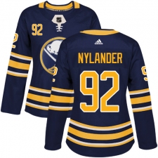 Women's Adidas Buffalo Sabres #92 Alexander Nylander Premier Navy Blue Home NHL Jersey
