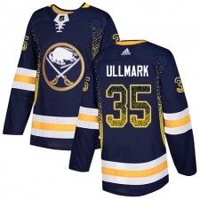 Men's Adidas Buffalo Sabres #35 Linus Ullmark Authentic Navy Blue Drift Fashion NHL Jersey