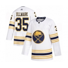 Men's Buffalo Sabres #35 Linus Ullmark Authentic White 50th Season Hockey Jersey