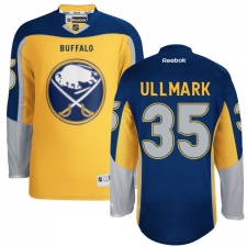 Men's Reebok Buffalo Sabres #35 Linus Ullmark Authentic Gold New Third NHL Jersey