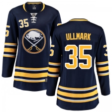 Women's Buffalo Sabres #35 Linus Ullmark Fanatics Branded Navy Blue Home Breakaway NHL Jersey