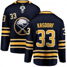Youth Buffalo Sabres #33 Jason Kasdorf Fanatics Branded Navy Blue Home Breakaway NHL Jersey