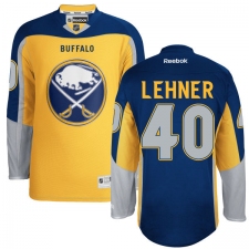 Men's Reebok Buffalo Sabres #40 Robin Lehner Authentic Gold New Third NHL Jersey