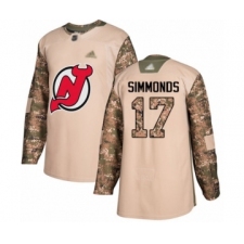 Men's New Jersey Devils #17 Wayne Simmonds Authentic Camo Veterans Day Practice Hockey Jersey