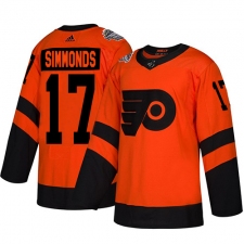 Youth Adidas Philadelphia Flyers #17 Wayne Simmonds Orange Authentic 2019 Stadium Series Stitched NHL Jersey
