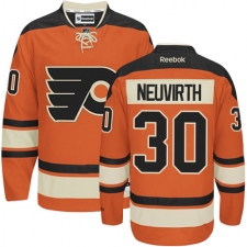 Men's Reebok Philadelphia Flyers #30 Michal Neuvirth Authentic Orange New Third NHL Jersey