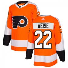 Youth Adidas Philadelphia Flyers #22 Dale Weise Premier Orange Home NHL Jersey