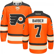Men's Reebok Philadelphia Flyers #7 Bill Barber Authentic Orange New Third NHL Jersey