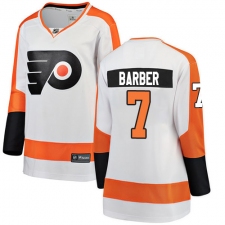 Women's Philadelphia Flyers #7 Bill Barber Fanatics Branded White Away Breakaway NHL Jersey