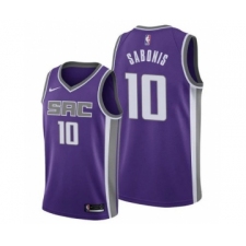 Men's Sacramento Kings #10 Domantas Sabonis Purple 2022 Basketball Stitched Jersey