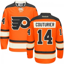 Men's Reebok Philadelphia Flyers #14 Sean Couturier Authentic Orange New Third NHL Jersey